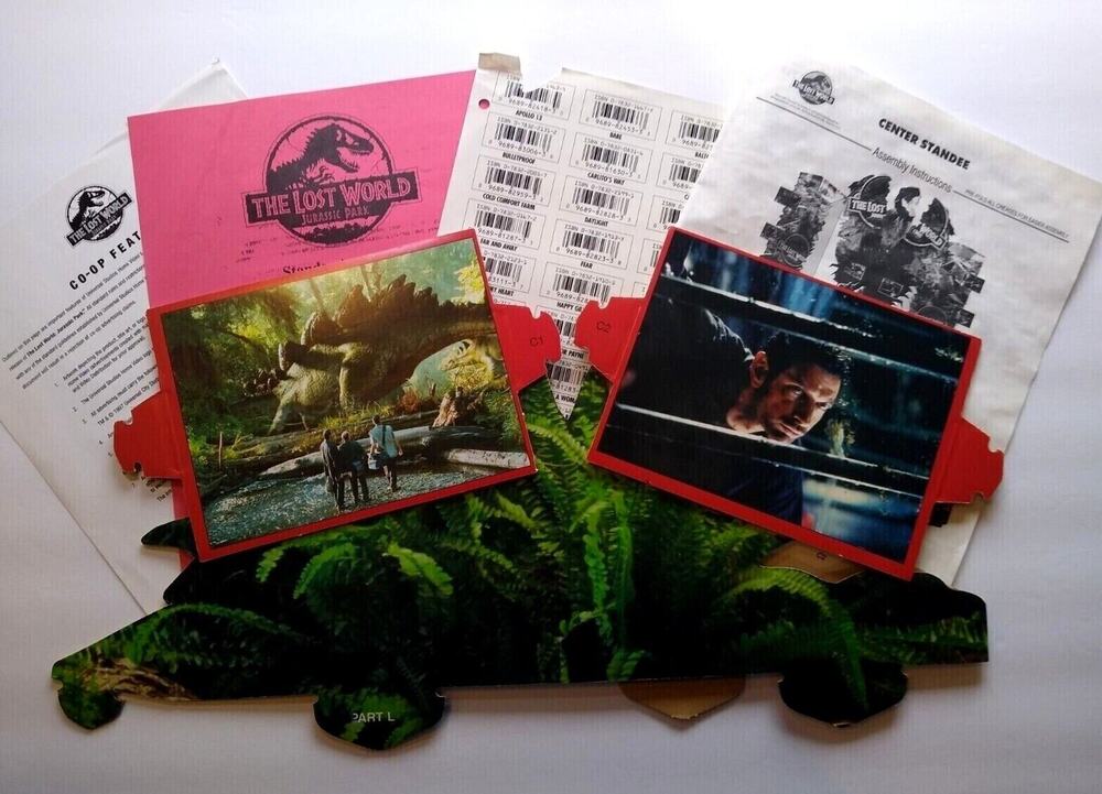Jurassic Park The Lost World Standee Loose Parts Movie Promos Instructions Lot